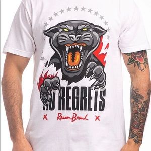 REASON CLOTHING NO REGRETS CREW TEE IN WHITE